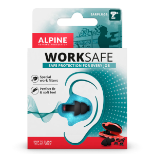 Alpine WorkSafe - Klus oordoppen - Voorkomt gehoorschade - Zwart - SNR 23 dB - 1 paar