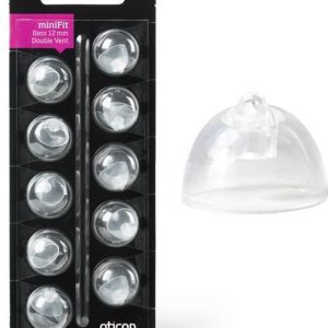 Końcówka basowa Oticon miniFit 12 mm z podwójną wentylacją
