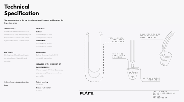 Flare Audio Calmer Secure mini - Transparant - Afbeelding 3