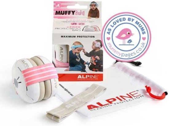 Alpine Muffy Baby Pink Gehoorbescherming voor Baby en Peuter - SNR 23 dB - Roze