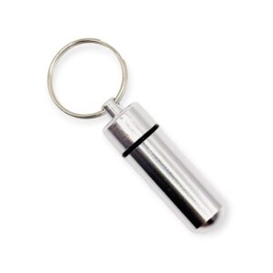 Pill box with key ring - Silver