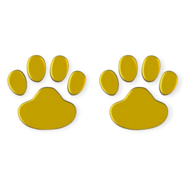 auto sticker honden pootjes goud