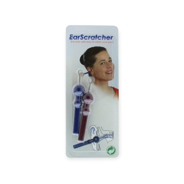 Pulitore auricolare sicuro EarScratcher blu/rosso 2 pezzi
