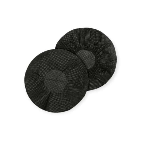 Couvre-casques élastiques jetables universels Noir - 100 pièces