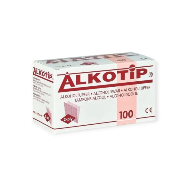 Alkotip Chusteczki nasączone alkoholem 30 x 65 mm