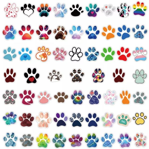 Horend Goed autocolantes de patas de cão