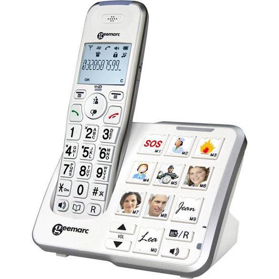 Geemarc PH-295 - Single DECT telefoon - Antwoordapparaat - Wit