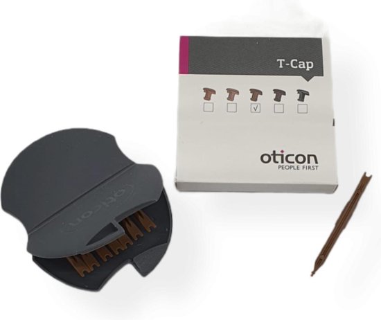 Oticon T-cap | licht bruin | hoortoestel onderdeel | voor in het oor hoortoestellen