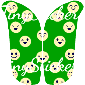 emojis smileys - groene achtergrond