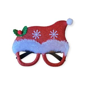 Occhiali di Natale con cappello di Babbo Natale