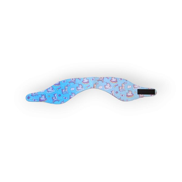 Horend Goed bandeau de natation licorne bleu clair