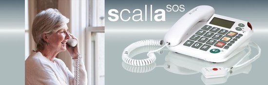Humantechnik | Scalla-SOS vaste telefoon | met draadloze oproepbutton