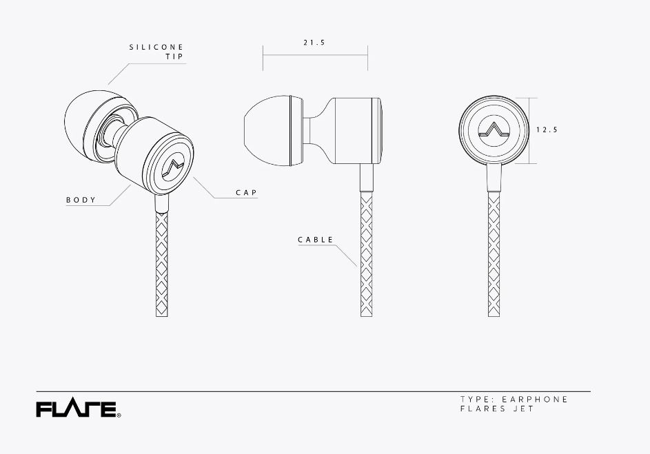 Flare Audio Jet titanium 3 Revolutionary earphones