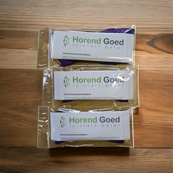 Hoofdband zwemmen basic paars Medium - Afbeelding 2