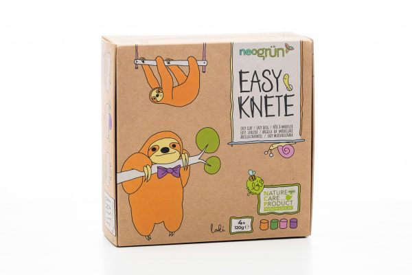 Neogrün Vegan Clay Set - 4 kolory organicznej glinki dla dzieci: Pomarańczowy, Zielony, Różowy i Fioletowy - obrazek 5