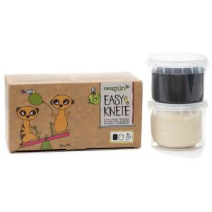 neogrün bio easy knete vegan set set suri zwart en wit