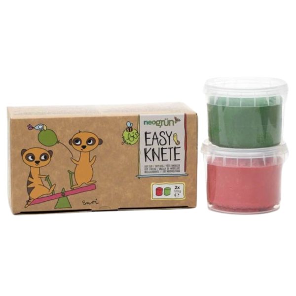 Neogrün Bio Easy Knete Vegan Set Set Suri Red Green
