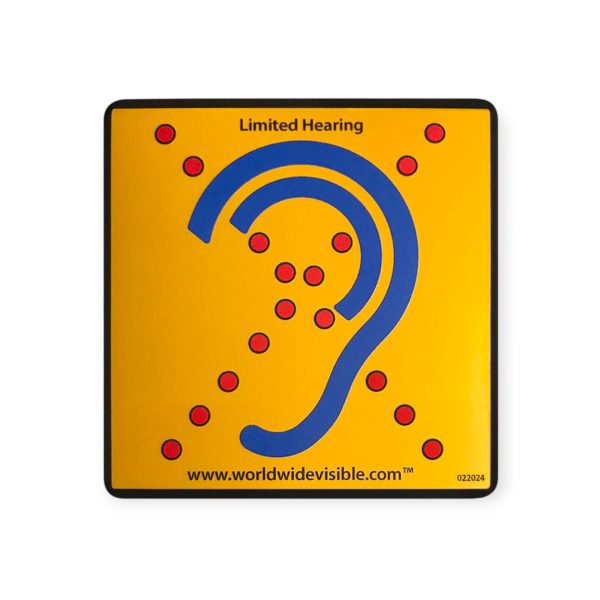 Adesivo magnetico a udito limitato riflettente 110 x 110 mm