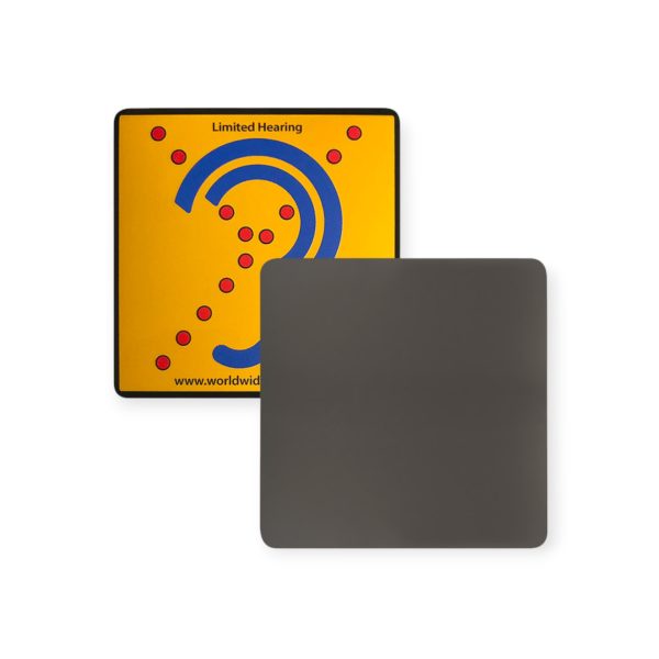 Adesivo magnetico a udito limitato riflettente 110 x 110 mm - immagine 2