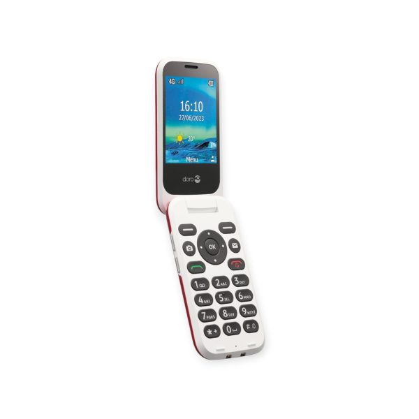doro 6820 senioren klap telefoon rood