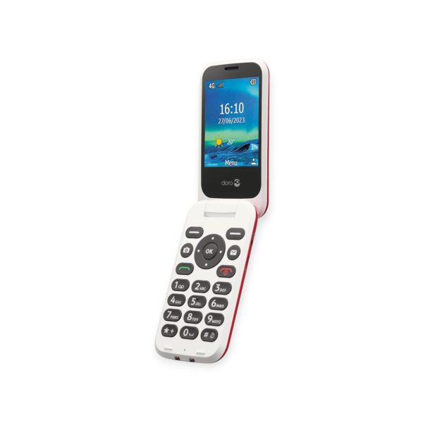 doro 6820 senioren klap telefoon rood