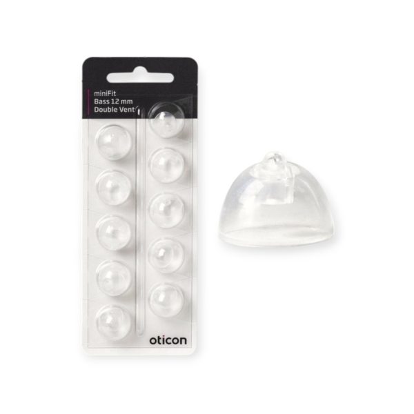 Oticon miniFit Bass punta da 12 mm con doppia ventilazione