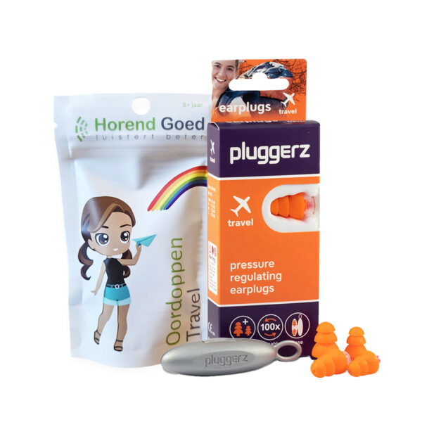 Horend Goed Set di tappi per le orecchie da viaggio Pluggerz