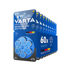 Varta P675 Hoortoestelbatterijen (blauwe sticker) - Voordeelverpakking - 10 blisters (60 stuks)