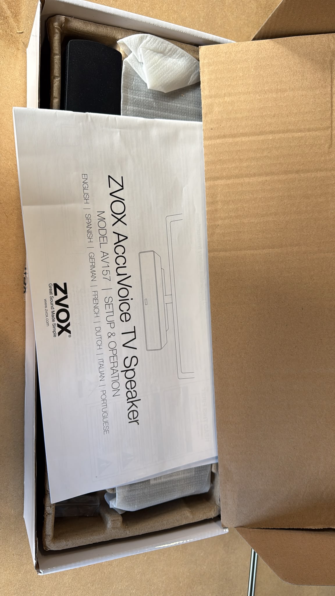 ZVOX AccuVoice AV157 Tv-Speaker voor Duidelijke Spraak - Tweede Kansje - Afbeelding 3
